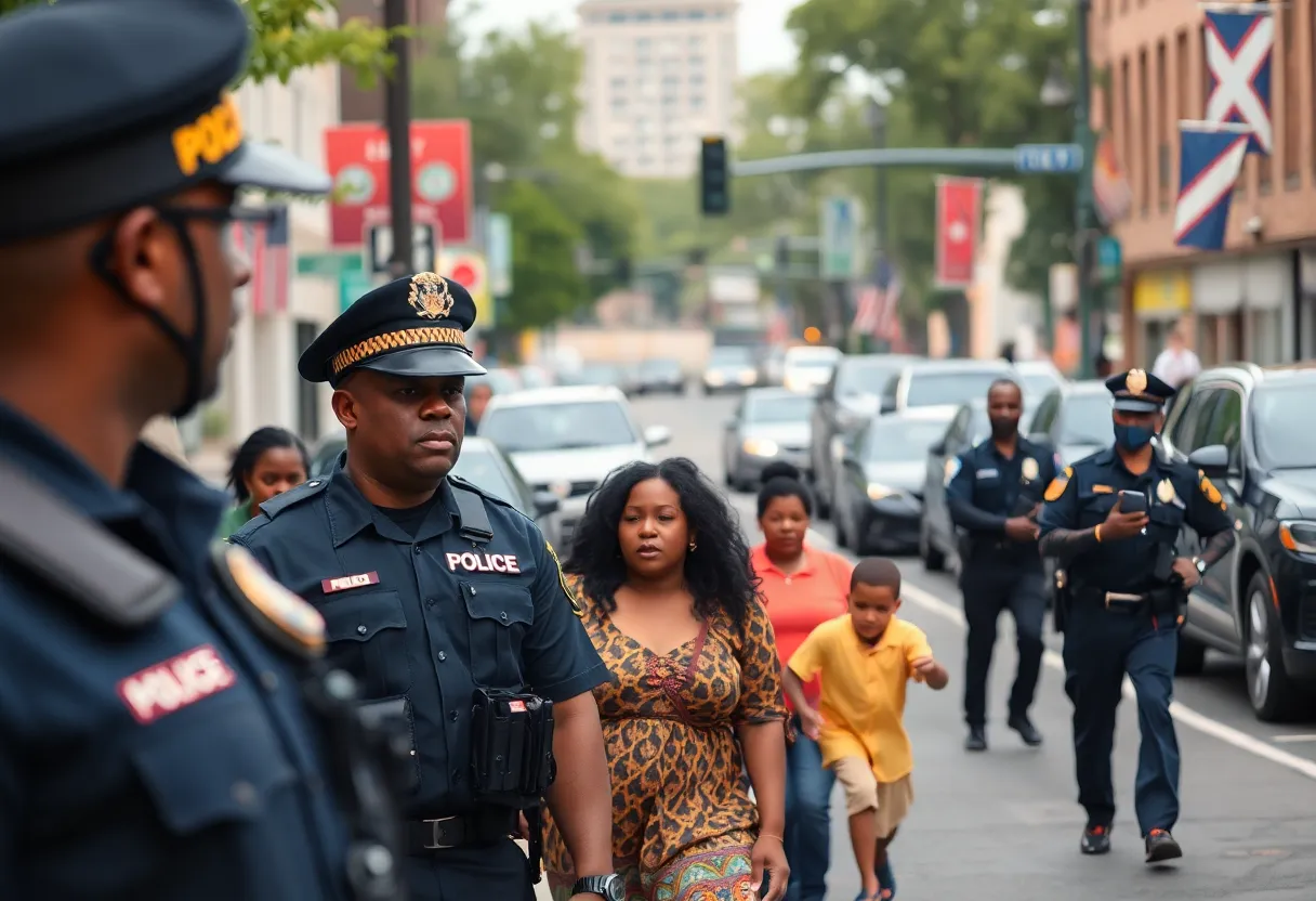 Street scene in Memphis highlighting community safety and engagement.
