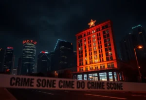 Downtown Memphis skyline at night highlighting the Westin Hotel