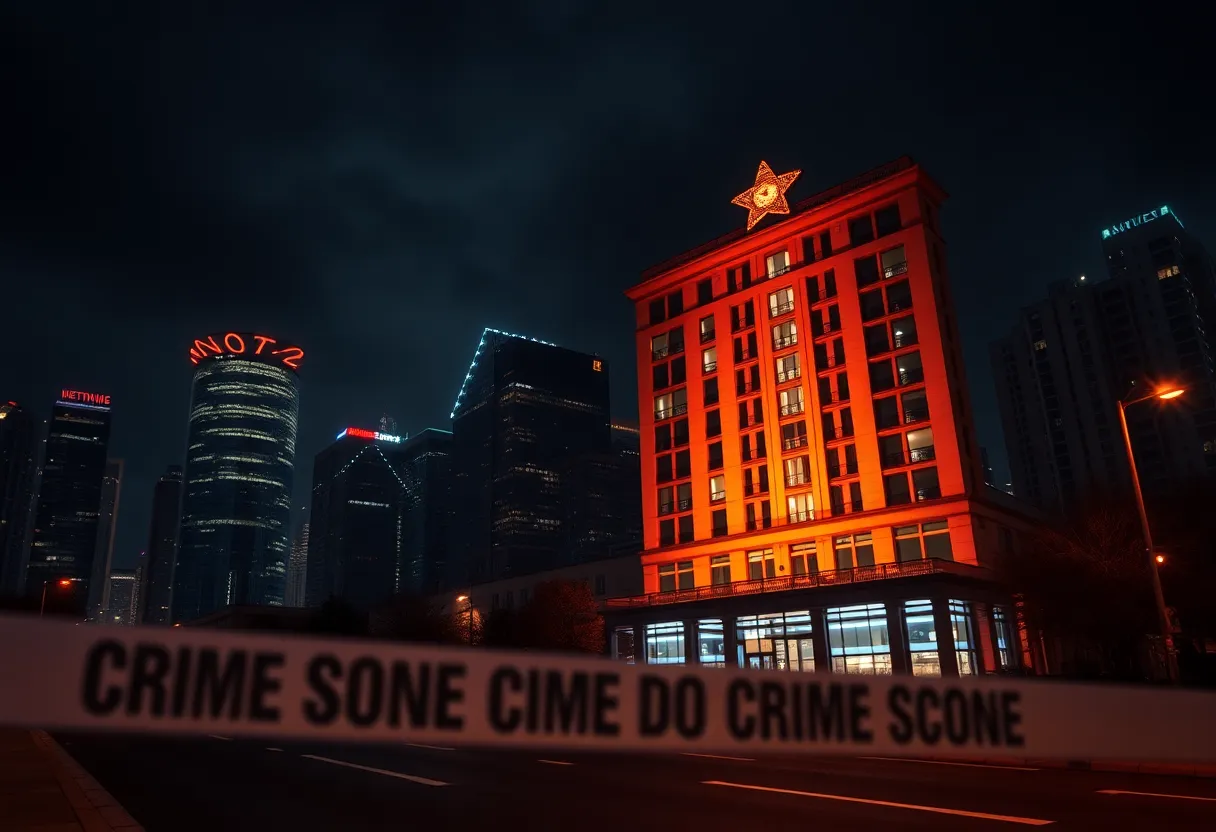 Downtown Memphis skyline at night highlighting the Westin Hotel