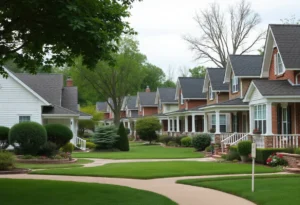 Suburban neighborhood in Memphis showcasing homes and greenery