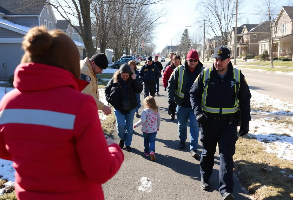 Community volunteers searching for a missing child in Collierville