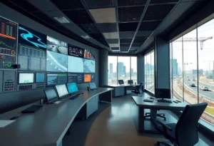 Rendering of the new MLGW control center discussing modernization and road improvements.