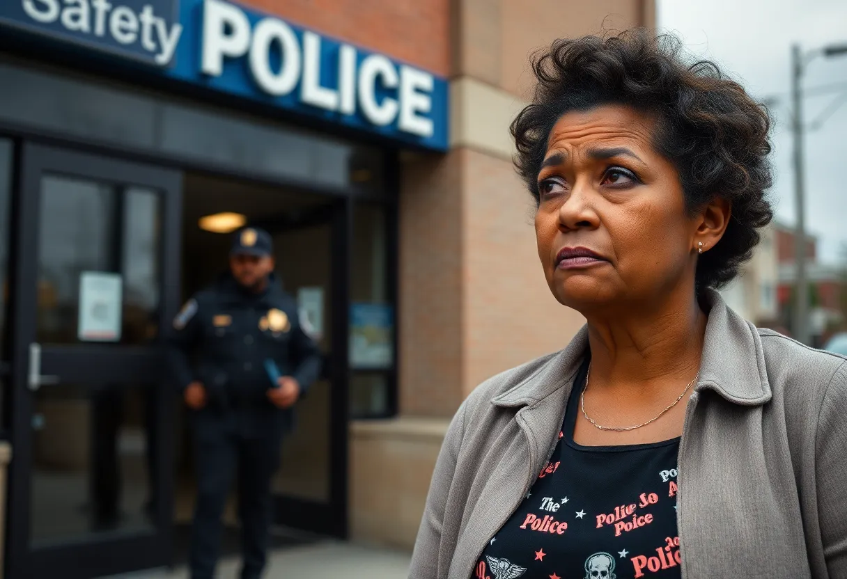 A concerned mother at a police station in Memphis