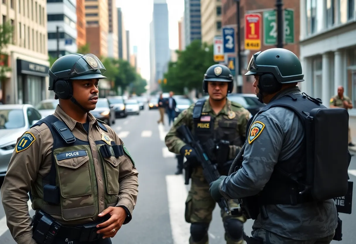 National Guard personnel patrolling Memphis streets for crime prevention