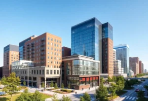 Rendering of the Neural Nexus Innovation District in downtown Memphis