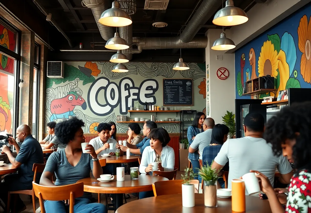 People enjoying coffee in new Memphis cafes