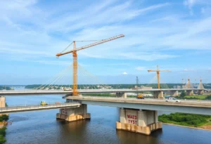 Rendering of the new I-55 bridge over the Mississippi River