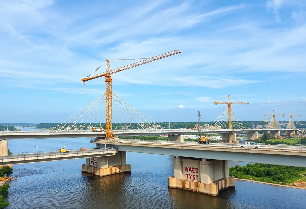 Rendering of the new I-55 bridge over the Mississippi River