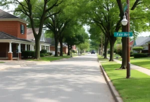 Residential area in Nutbush neighborhood, Memphis.