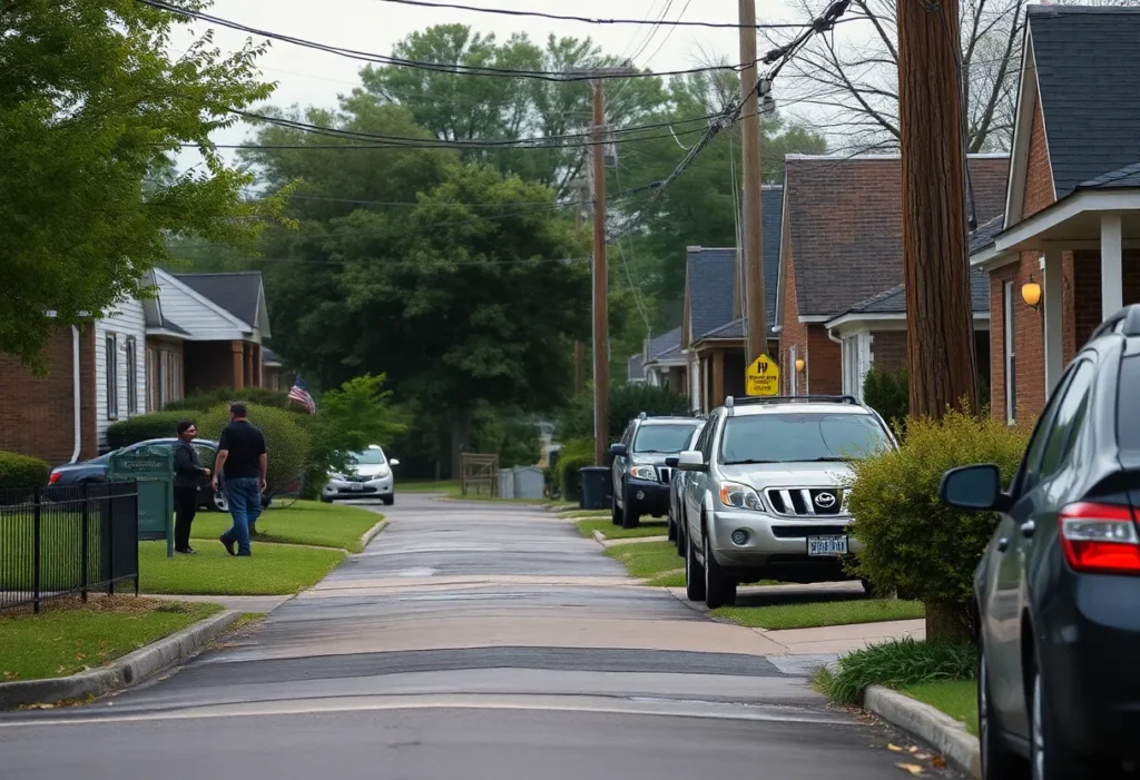 Nutbush neighborhood in Memphis showing community engagement efforts post shooting incident.