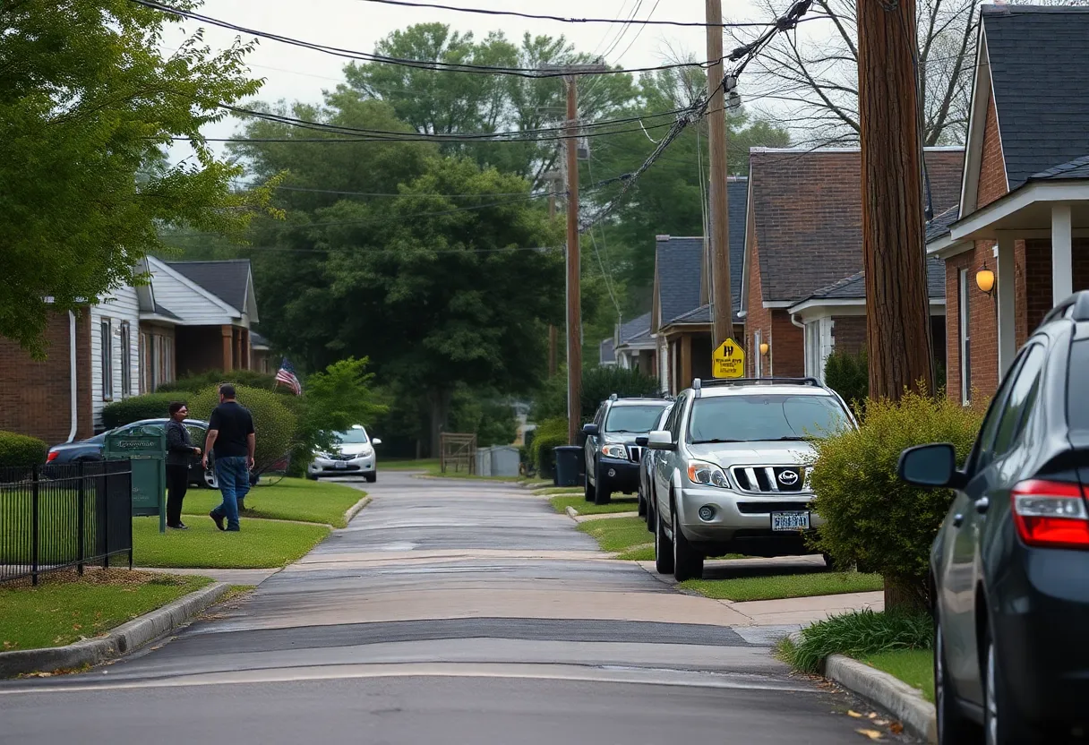 Nutbush neighborhood in Memphis showing community engagement efforts post shooting incident.