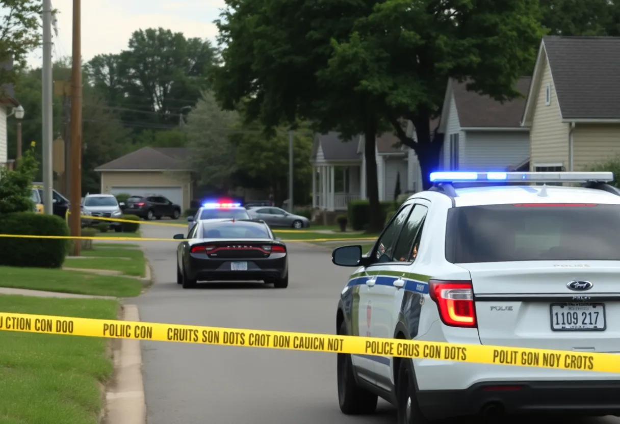 Police presence at a shooting scene in Nutbush neighborhood