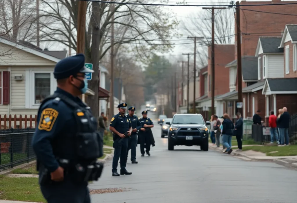 Scene of a police response in the Nutbush neighborhood of Memphis
