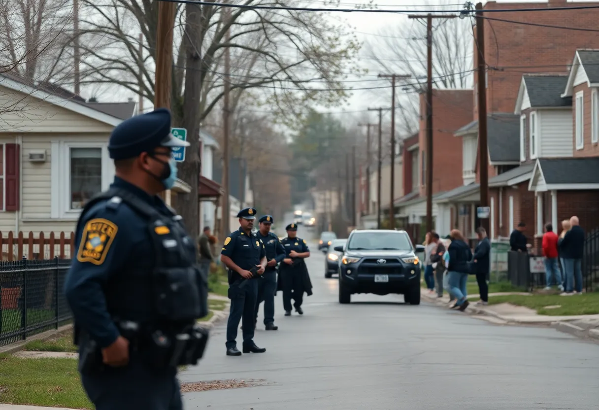 Scene of a police response in the Nutbush neighborhood of Memphis