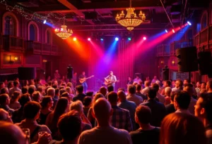 Audience enjoying Old Crow Medicine Show live concert at Ryman Auditorium