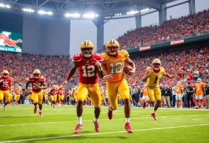 Ole Miss Rebels football team in action against Georgia Bulldogs