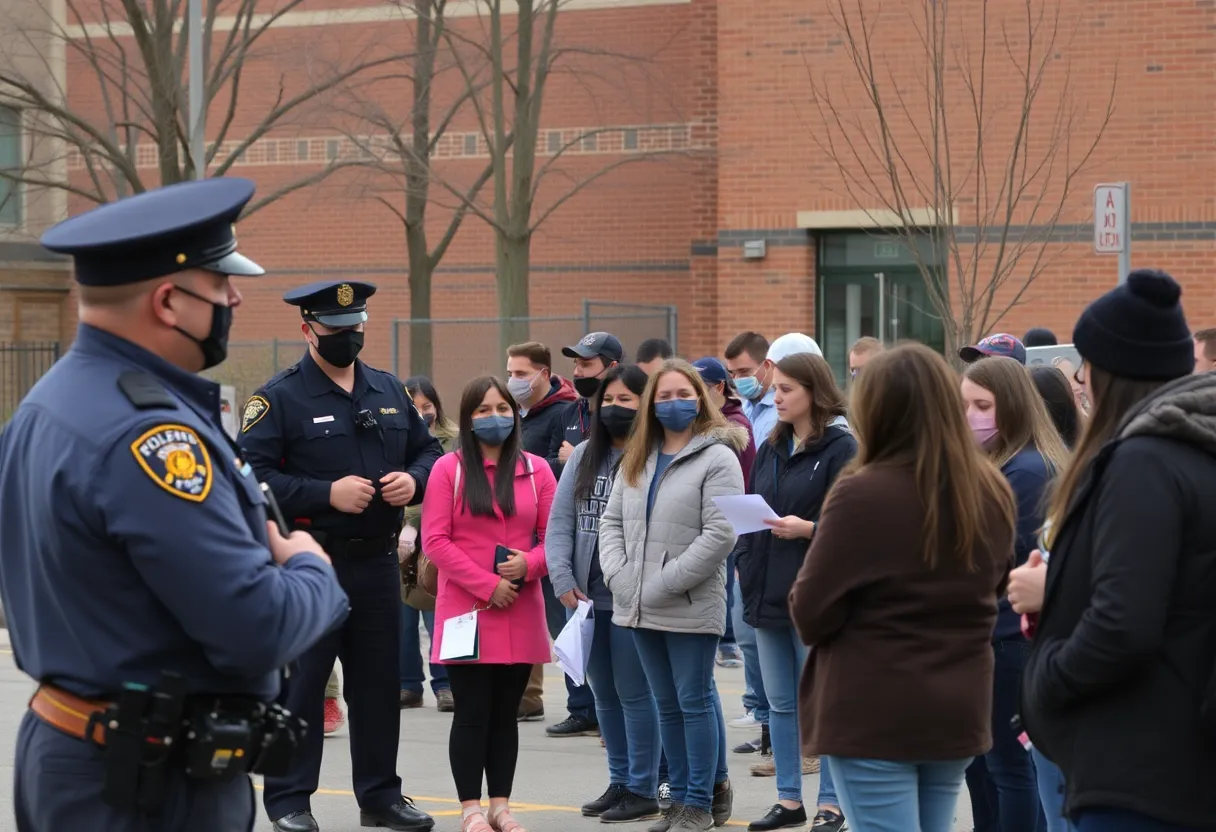Police investigating near Overton High School after a shooting incident.