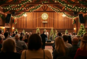 Audience enjoying the Pam Tillis Christmas concert at Starstruck Farm