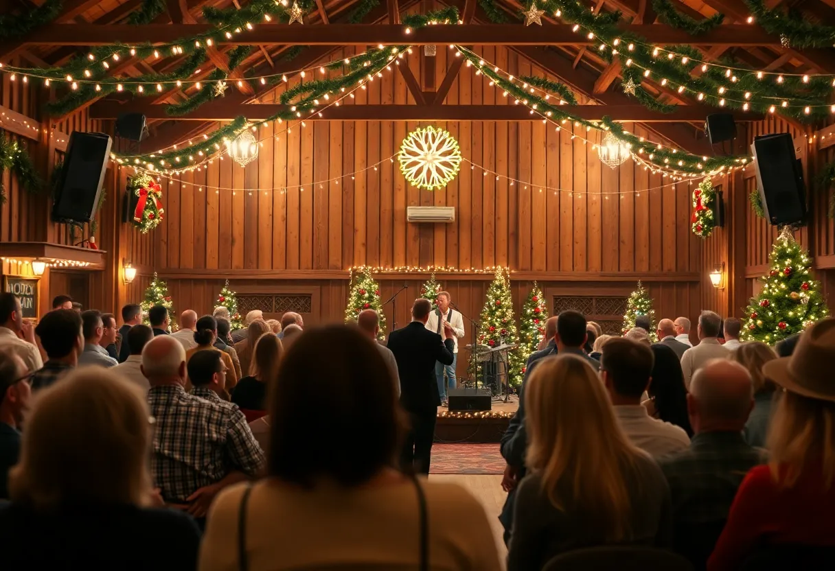 Audience enjoying the Pam Tillis Christmas concert at Starstruck Farm