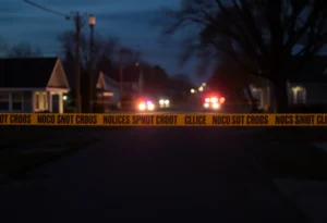 Police cordon in Nutbush neighborhood of Memphis