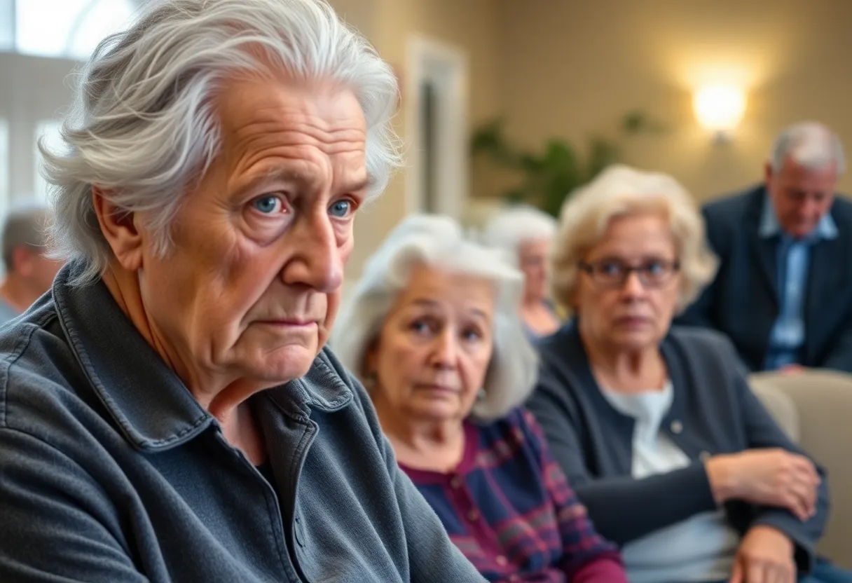 A senior living facility emphasizing security measures.