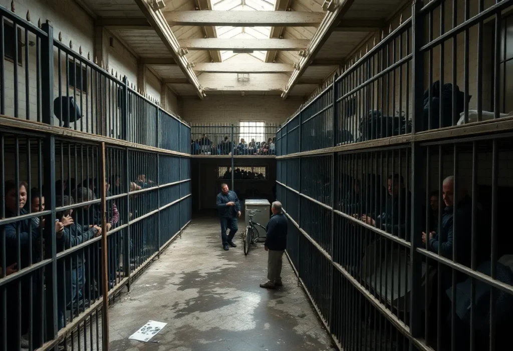 Overcrowded Shelby County Jail with aging infrastructure