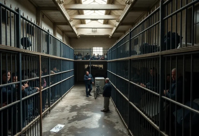 Overcrowded Shelby County Jail with aging infrastructure