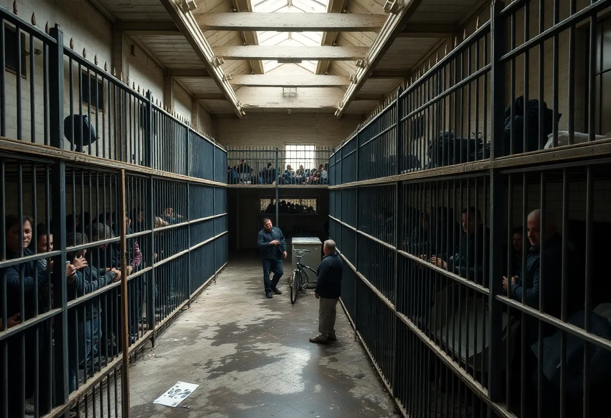 Overcrowded Shelby County Jail with aging infrastructure