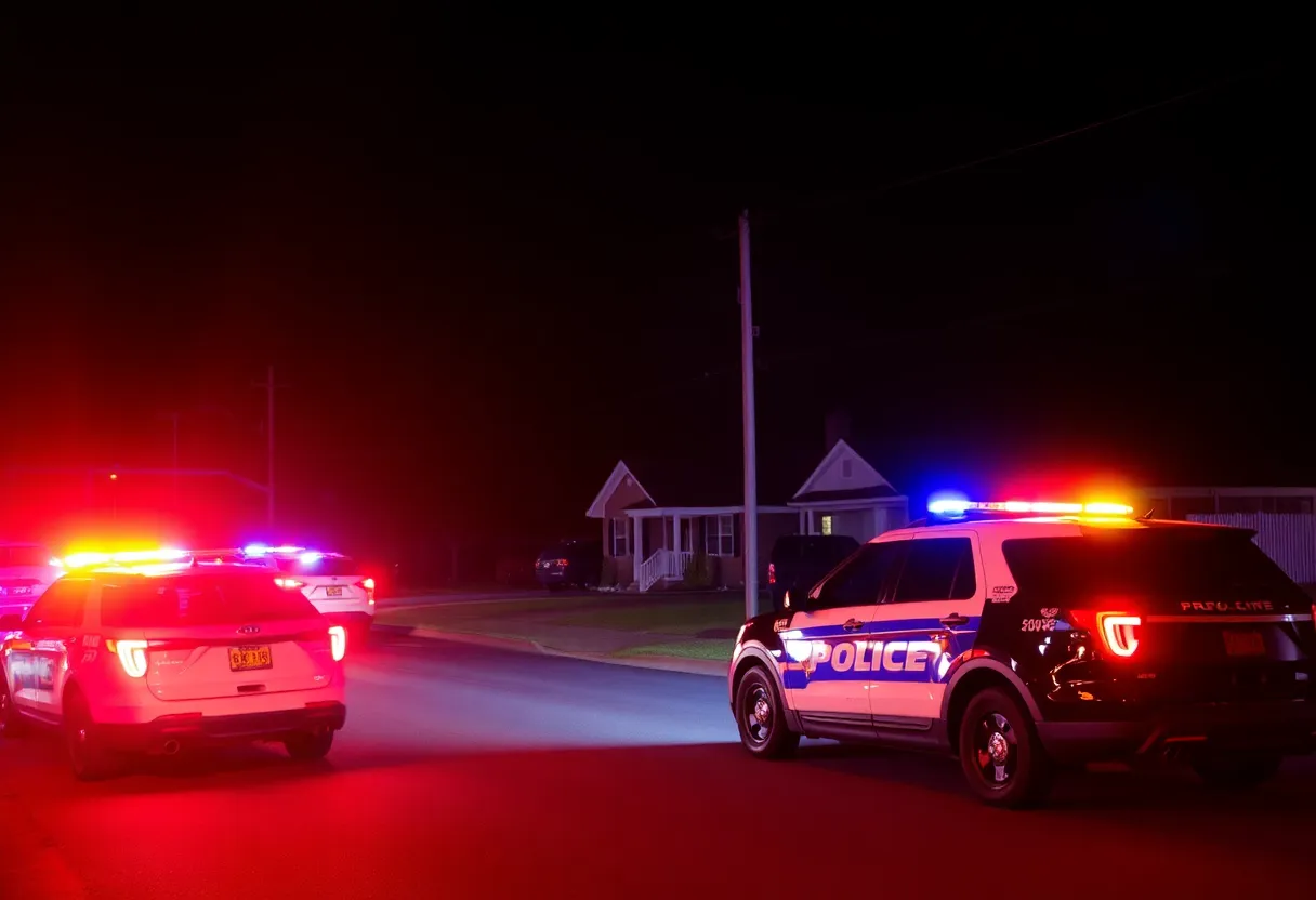 Emergency responders at a shooting scene in South Memphis