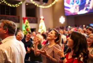 Concert audience enjoying the Southern California Christmas Tour