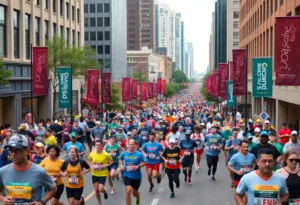 Participants and spectators at St. Jude Memphis Marathon