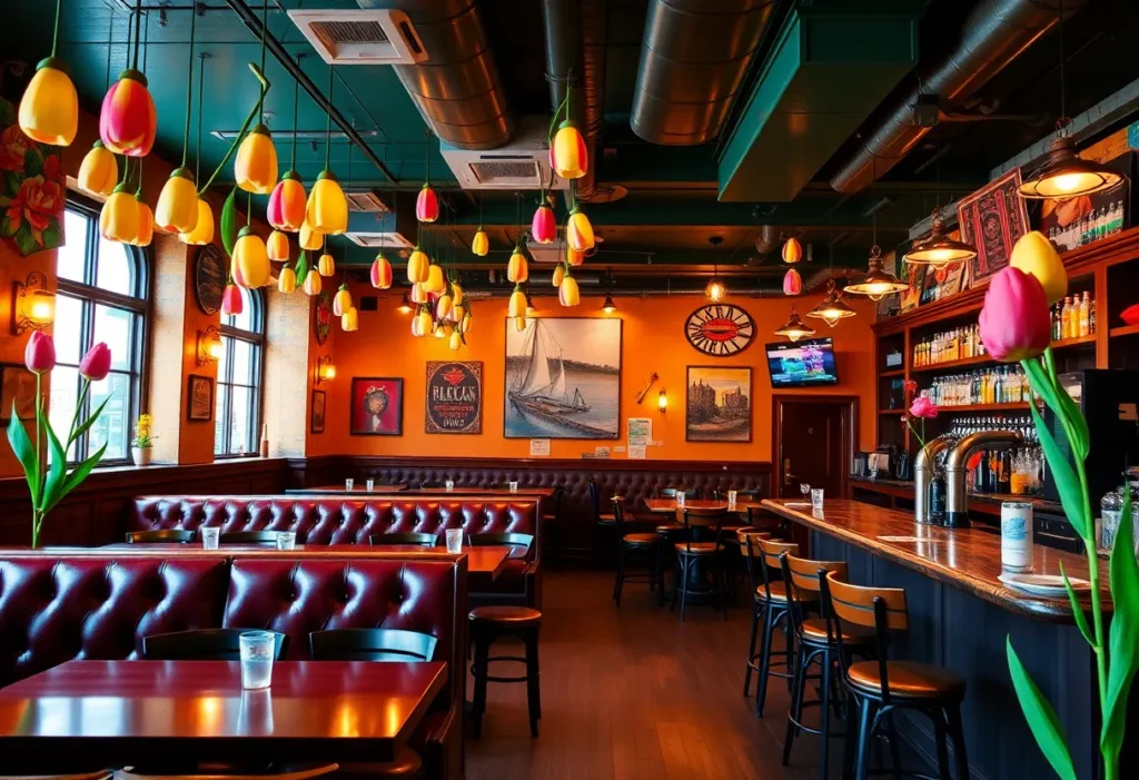 Interior of Tulips Restaurant and Bar in Memphis
