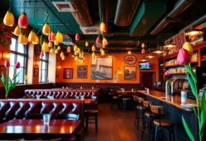 Interior of Tulips Restaurant and Bar in Memphis