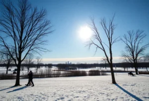 Residents of Memphis enjoy warm weather in December before a cold front arrives