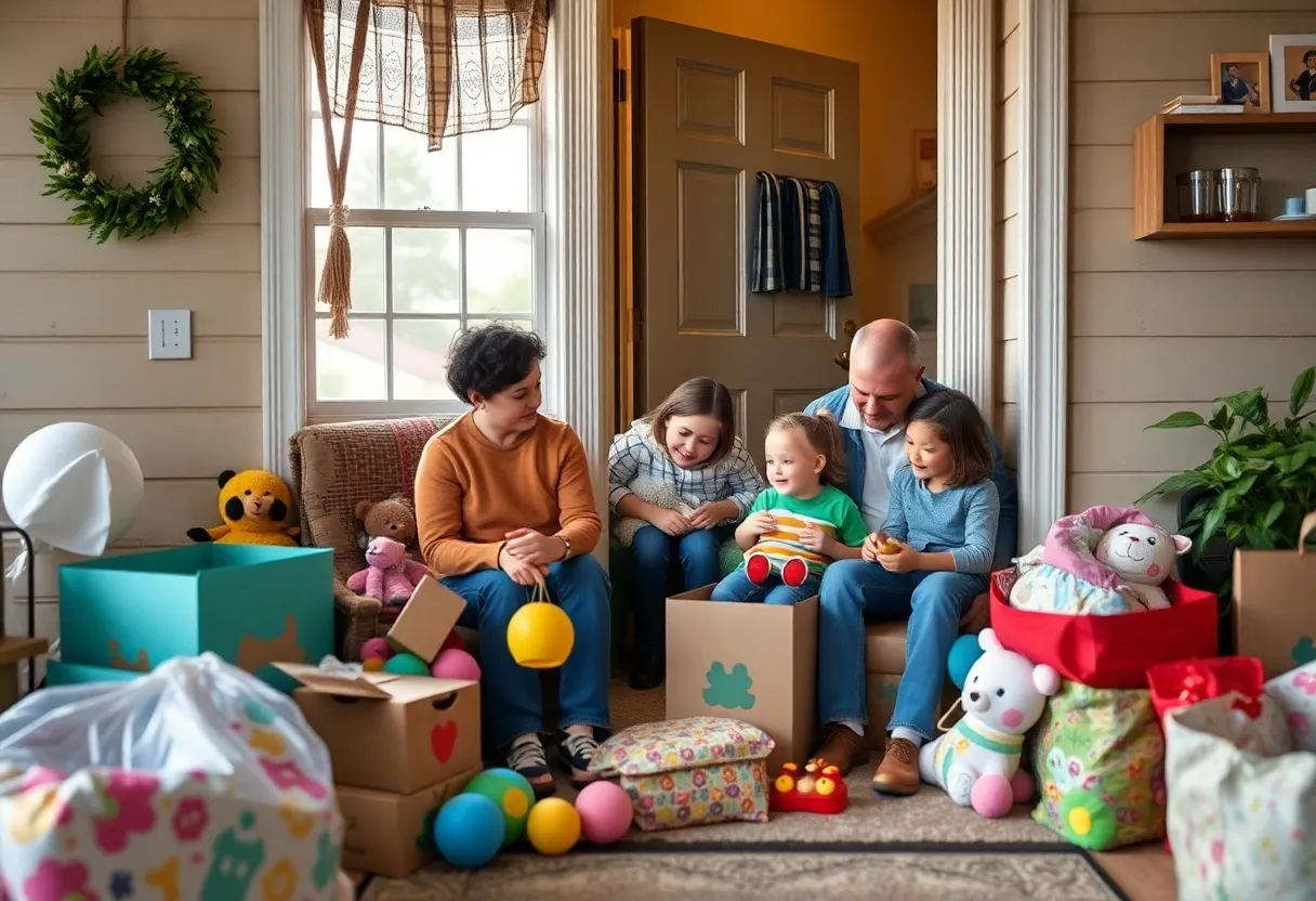 Welcoming home prepared for a family with toys and essentials