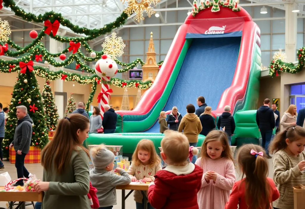 Children enjoying activities at the Winter Wonderland festival in Memphis.