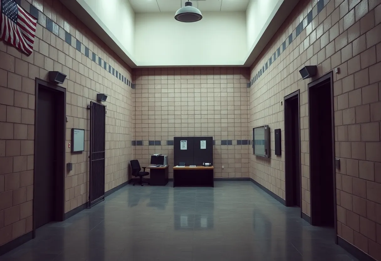 Exterior view of the 201 Poplar jail facility