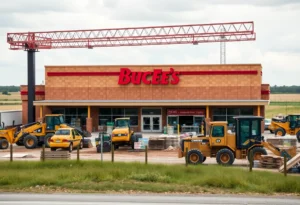 Construction site of Buc-ee's in Gallaway, Tennessee
