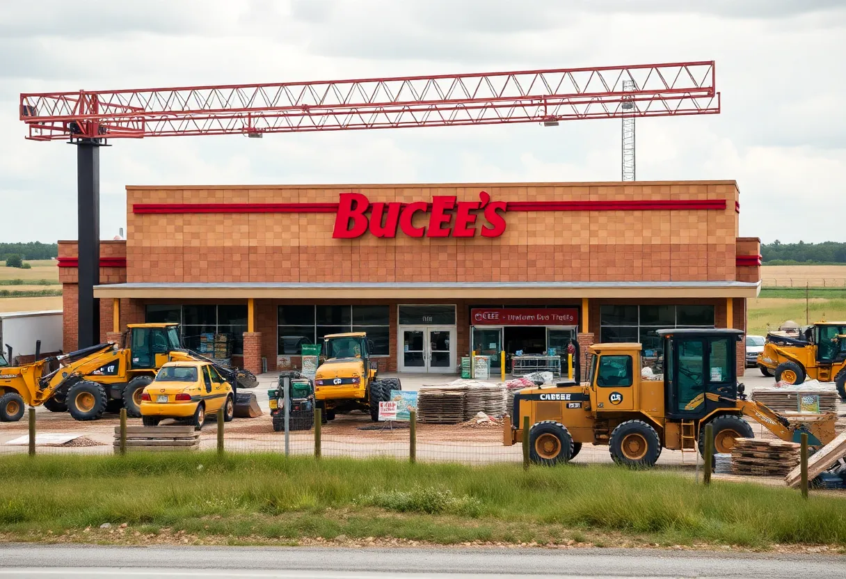 Construction site of Buc-ee's in Gallaway, Tennessee