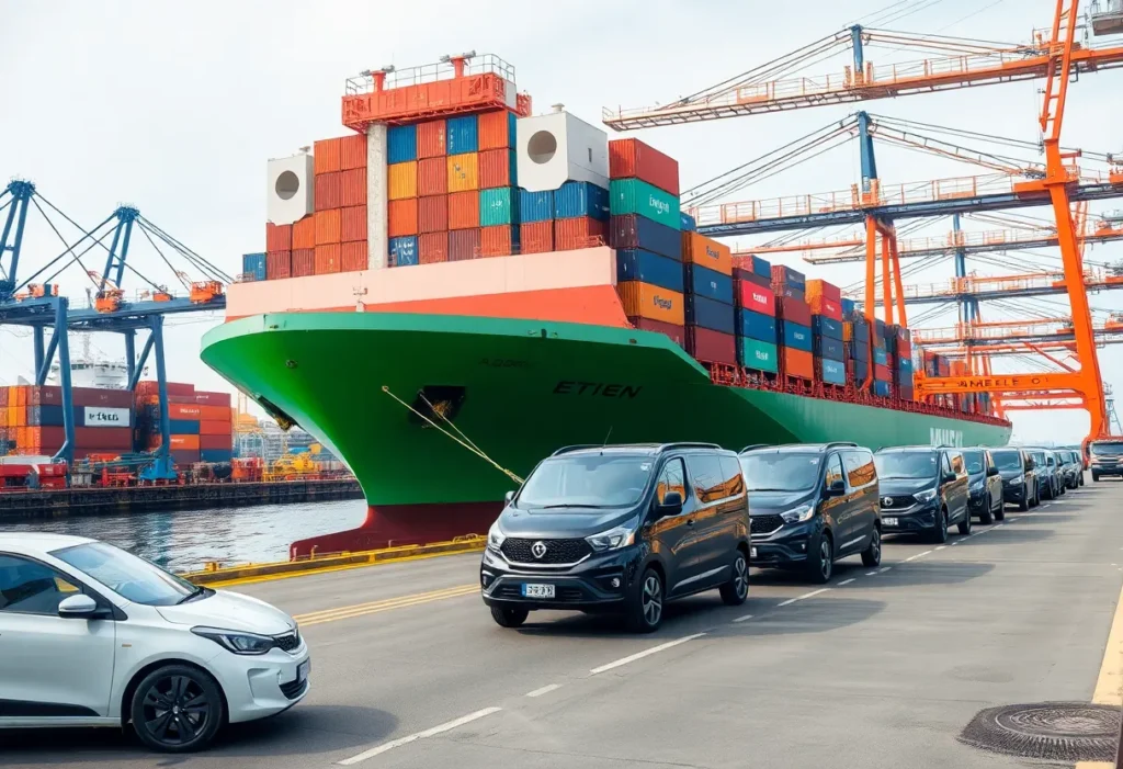 Unloading of electric vehicles at Zárate Port