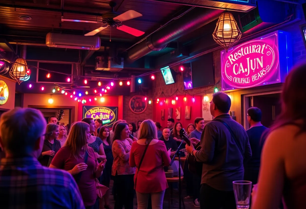 Live music performance by Chris Gales at Blind Alley Bayou Cajun Restaurant.