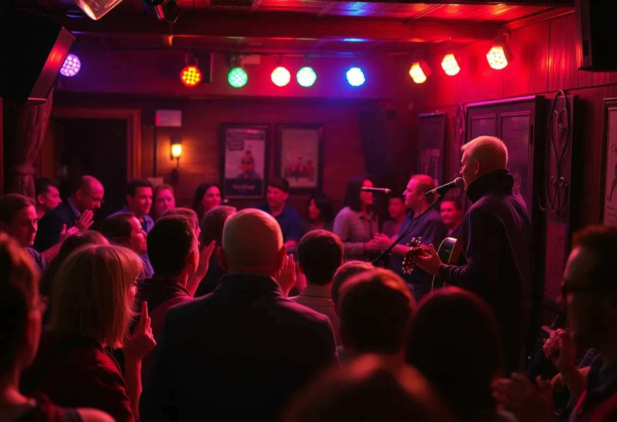 Audience enjoying a live Americana music concert