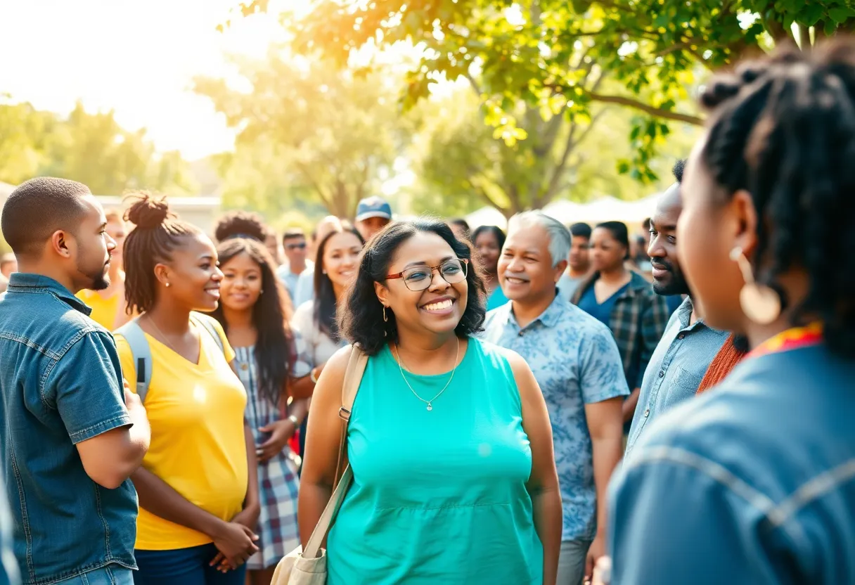 Community members participating in local events in Memphis