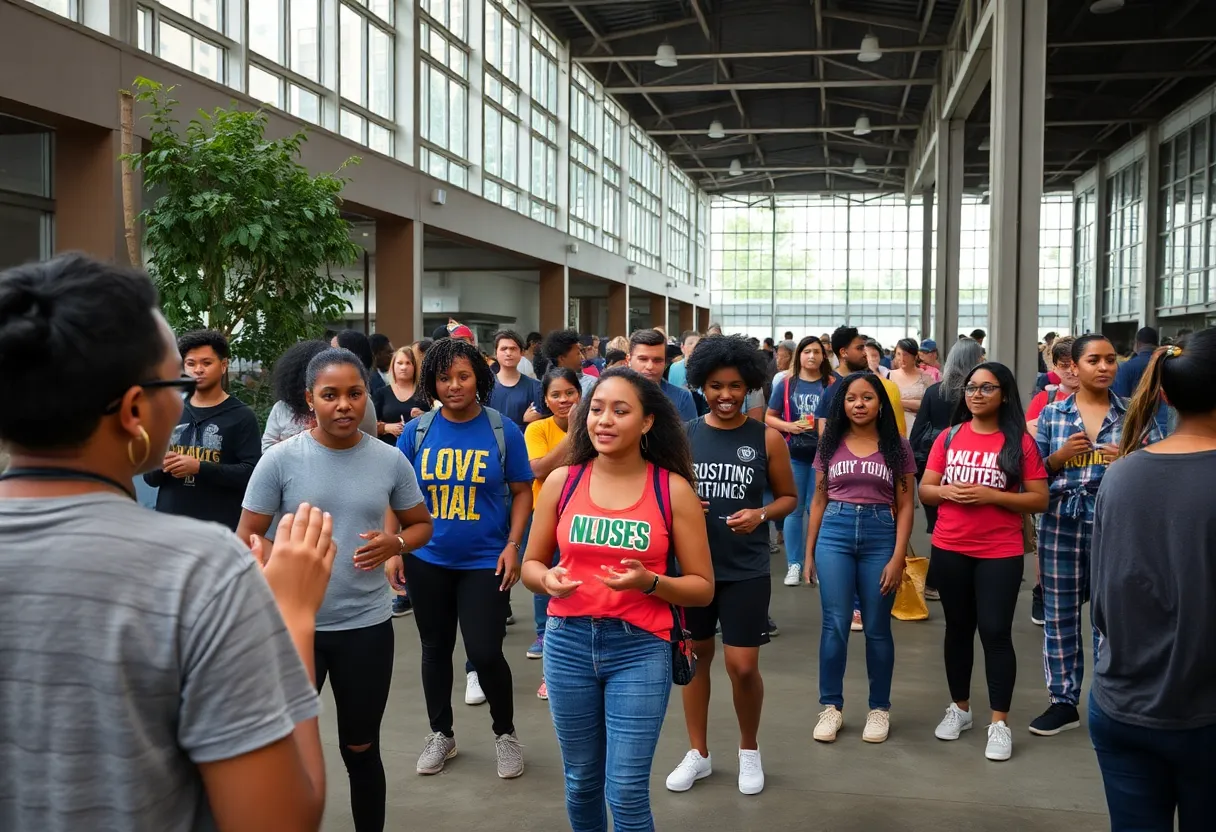 People enjoying health and wellness activities at Crosstown Concourse in Memphis.