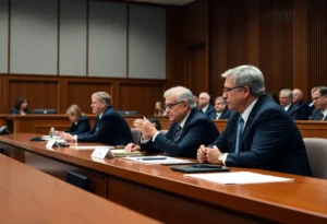 Jury in deliberation during a trial