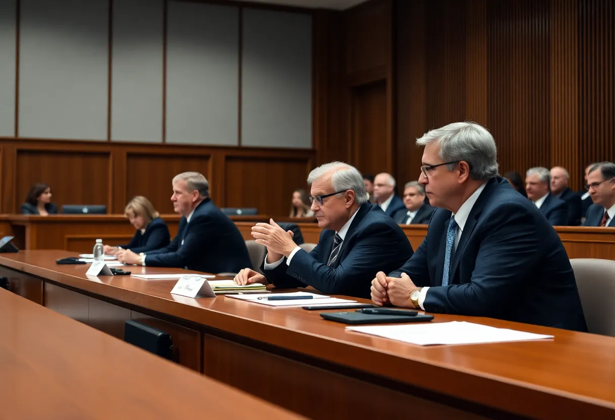 Jury in deliberation during a trial
