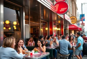 Exterior of Dixie Queen restaurant at Poplar and Adams in Memphis