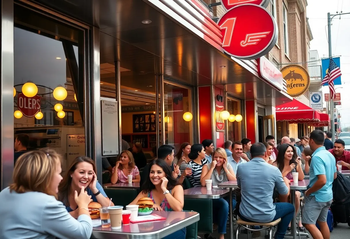 Exterior of Dixie Queen restaurant at Poplar and Adams in Memphis
