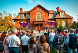 Fans celebrating Elvis Presley's birthday at Graceland