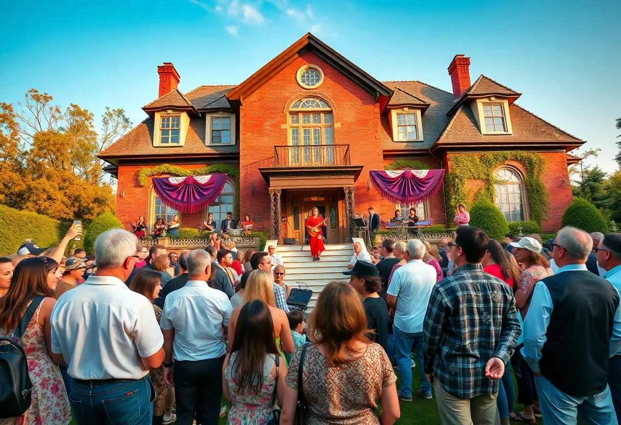 Fans celebrating Elvis Presley's birthday at Graceland